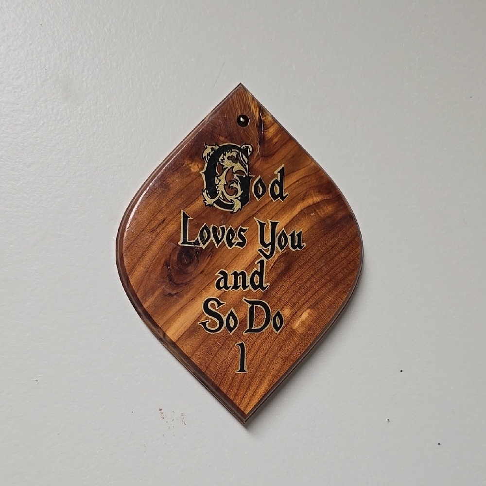 Wooden Wall Plaque with Inspirational Message